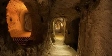 Kapadokya yeraltı şehirleri tüneli